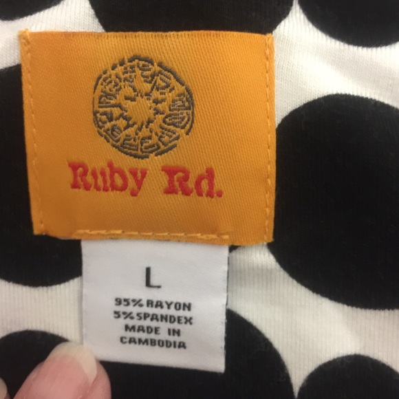 Ruby Rd. Ladies Long Sleeve boat neck top - Picture 4 of 8